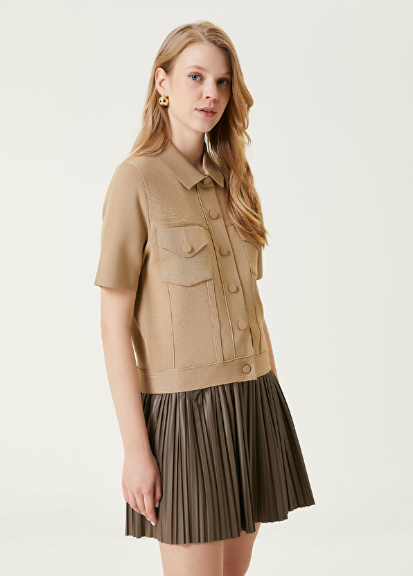 Beymen Club Camel Triko Trucker Ceket - 4