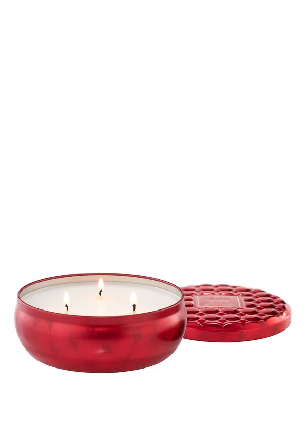 Voluspa - Cherry Gloss 3 Wick Tin Mum - Kırmızı
