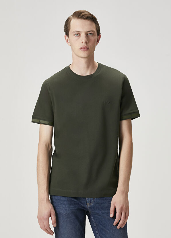 Beymen Club Haki Logo Baskılı T-shirt - 1