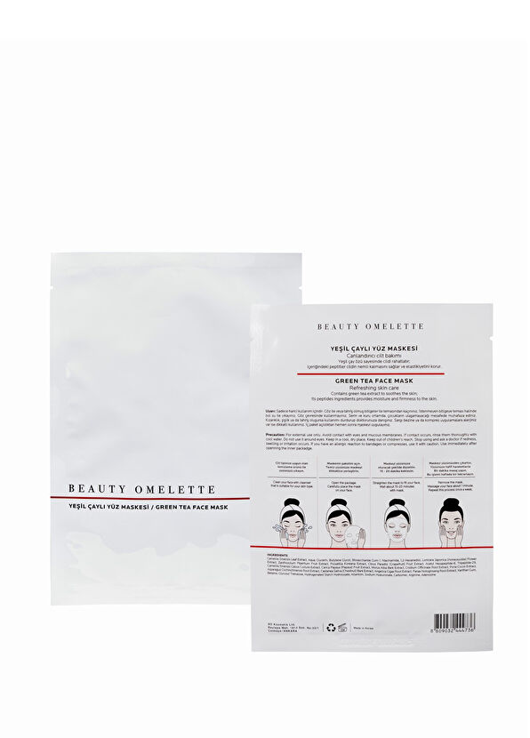 Beauty Omelette Yeşil Çaylı Canlandırıcı Yüz Maskesi 5x23 g - 2