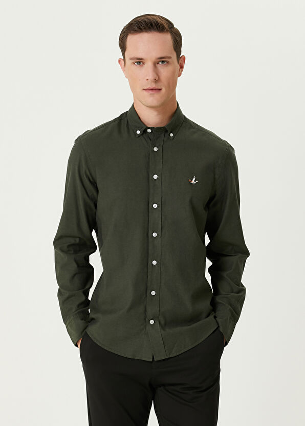 Beymen Club Comfort Fit Haki Gömlek - 1