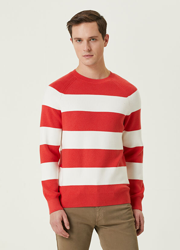 Beymen Club Nar Çiçeği Şerit Jakarlı Kazak - 1