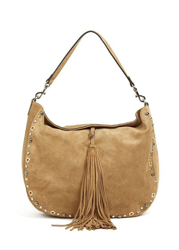 Beymen Club Taba Trok Detaylı Kadın Süet Çanta - 1