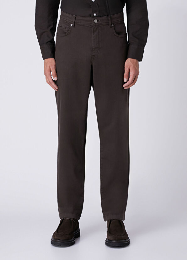 Beymen Club Slim Fit Dark Brown 5-Pocket Trousers - 2