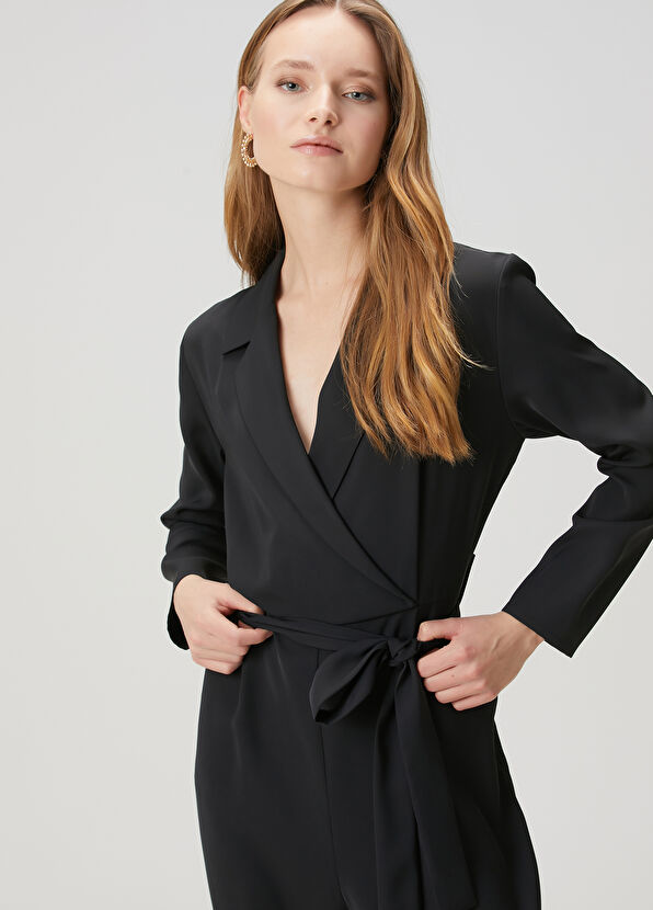 Beymen Club Black Double-Breasted Jumpsuit - 2