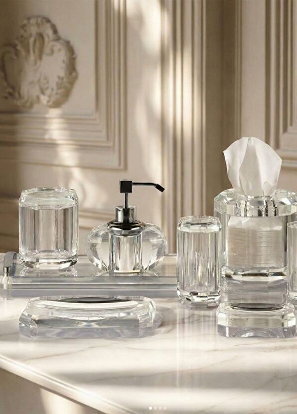 Argenteria Della Spiga Transparent Crystal Liquid Soap Dispenser - 2