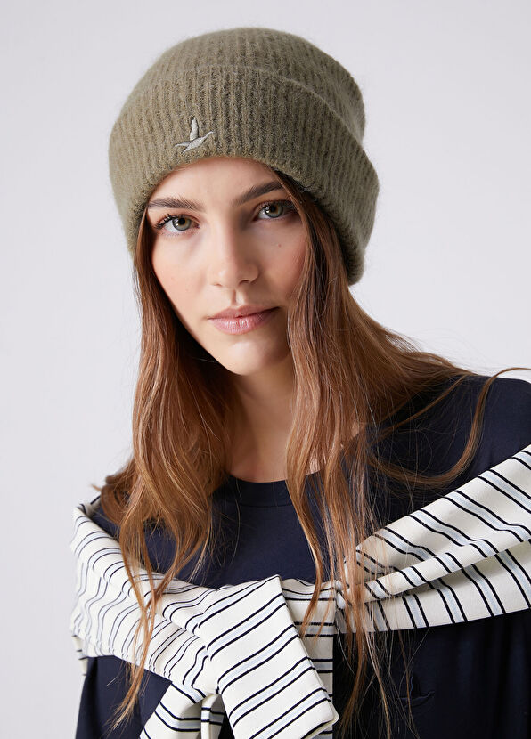 Beymen Club Khaki Women's Mohair Beanie - 3