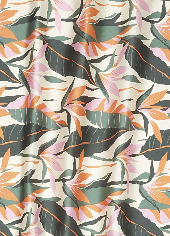 Beymen Club Çok Renkli Desenli 50x50 Kadın Saten Fular - 2