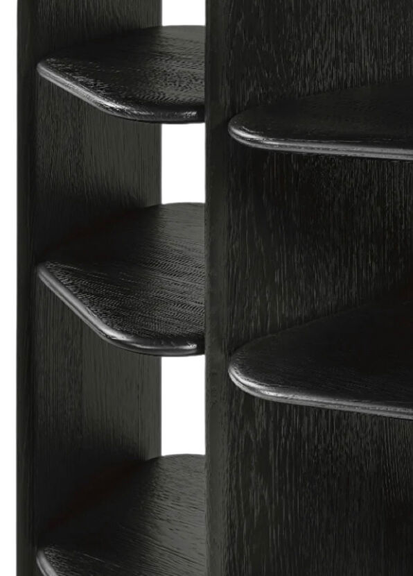 Gajah Libro Black Wood Bookcase - 2