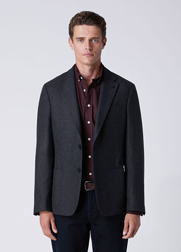 Beymen Club Anthracite Wool Jacket - 1