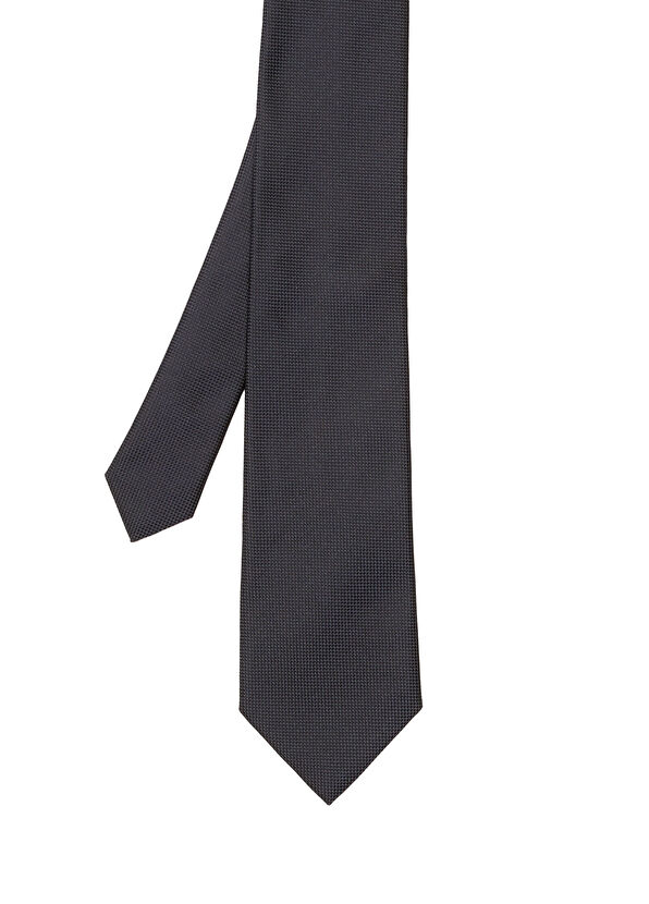 Zegna Lacivert İpek Kravat - 1