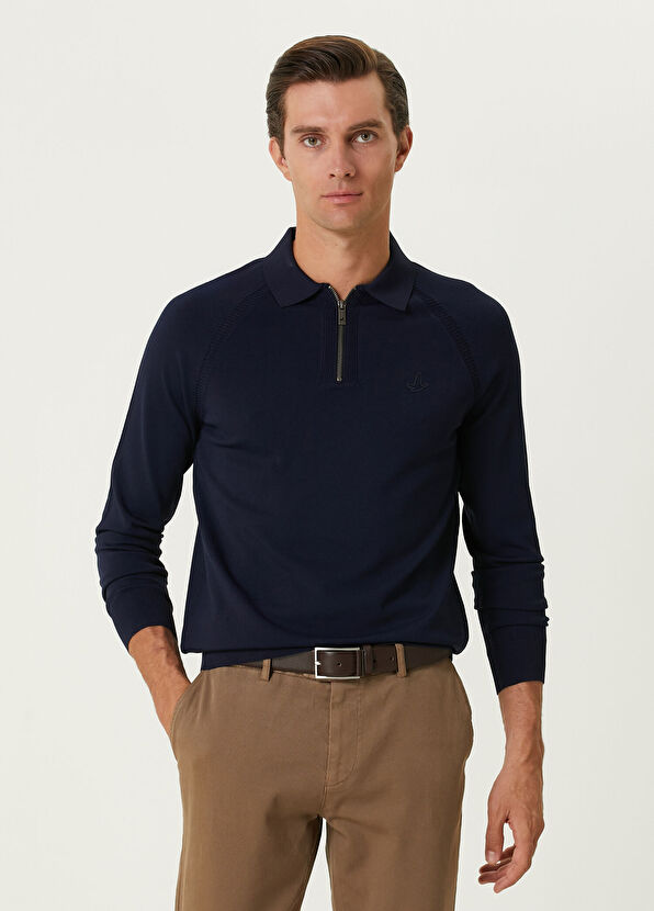 Beymen Club Navy Blue Polo Sweater - 1