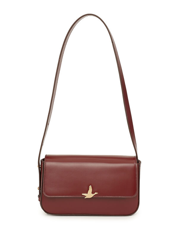 Beymen Club Burgundy Women's Leather Shoulder Bag - 1