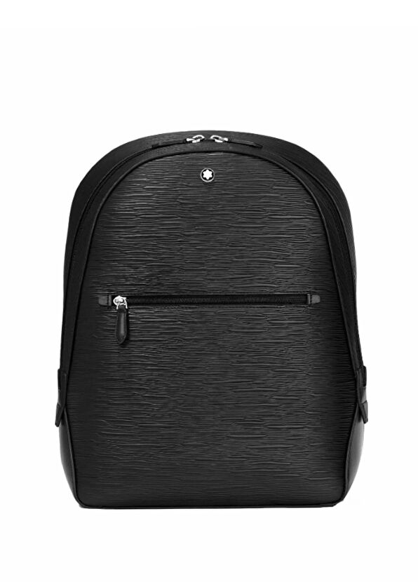 Montblanc Meisterstück Siyah Erkek Deri Sırt Çantası - 1