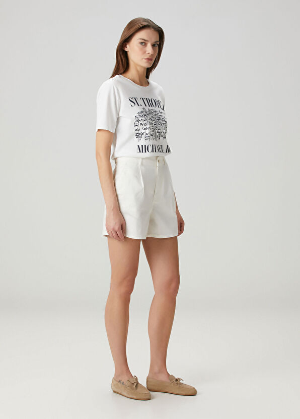 Michael Michael Kors Beyaz Organik Pamuk T-shirt - 2