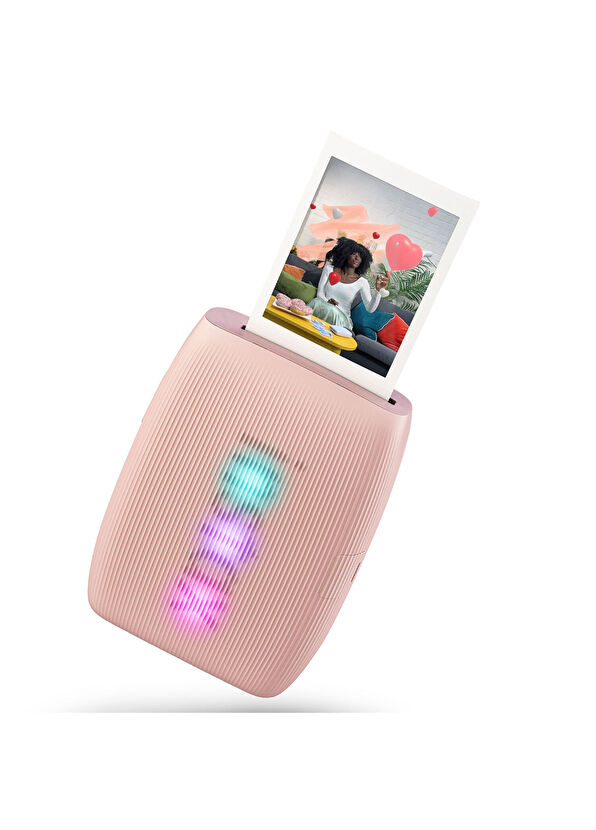 Resim Instax mini Link 3 Pembe Akıllı Telefon Yazıcısı ve 20'li Mini Film 
