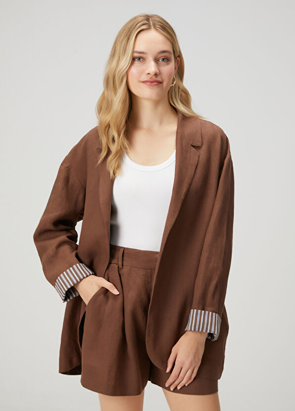 Beymen Club Light Brown Linen Coat - 1
