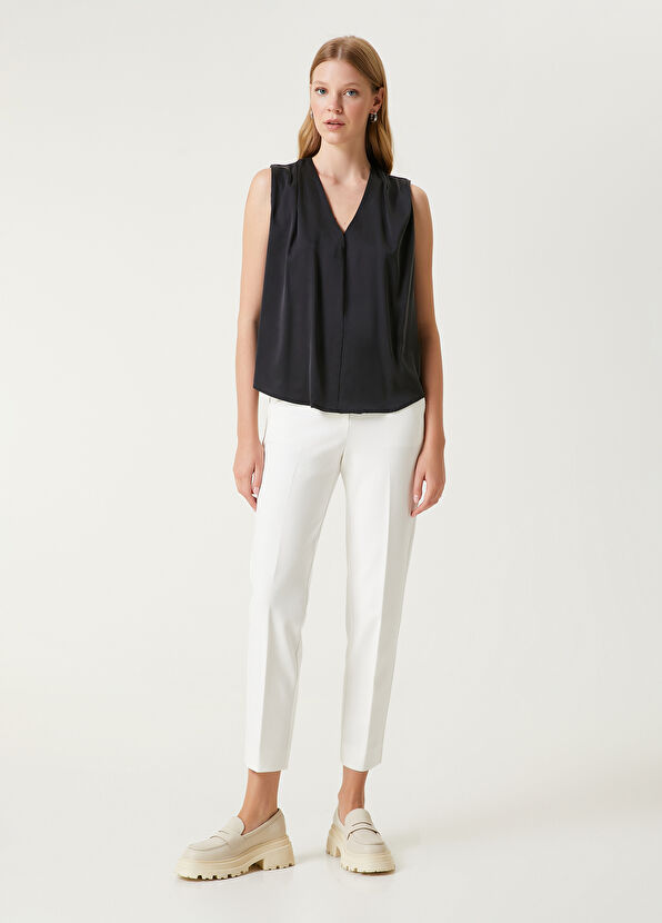 Beymen Club Black Silk Blouse - 3