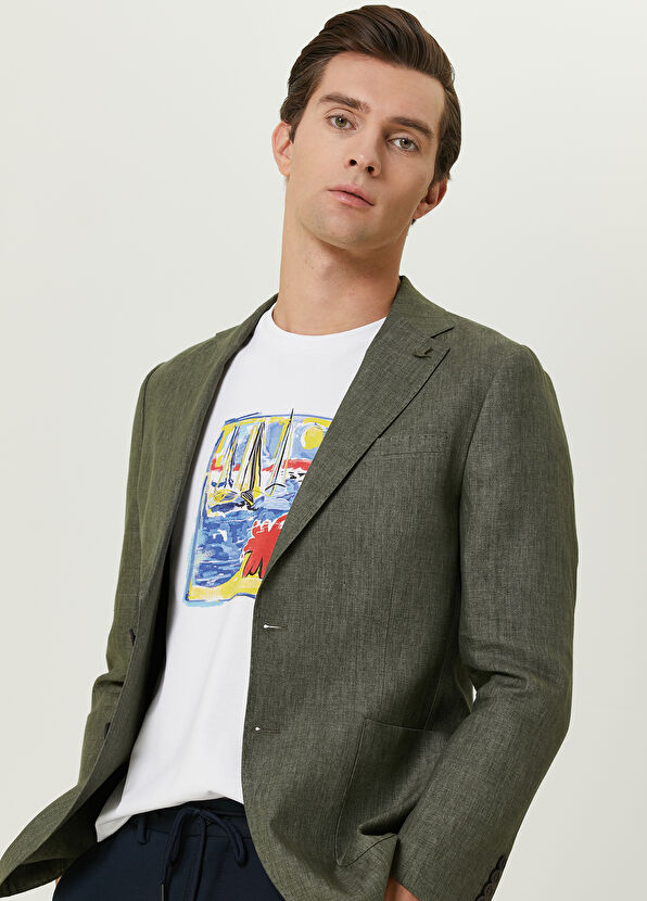 Beymen Club Khaki Linen Jacket - 2
