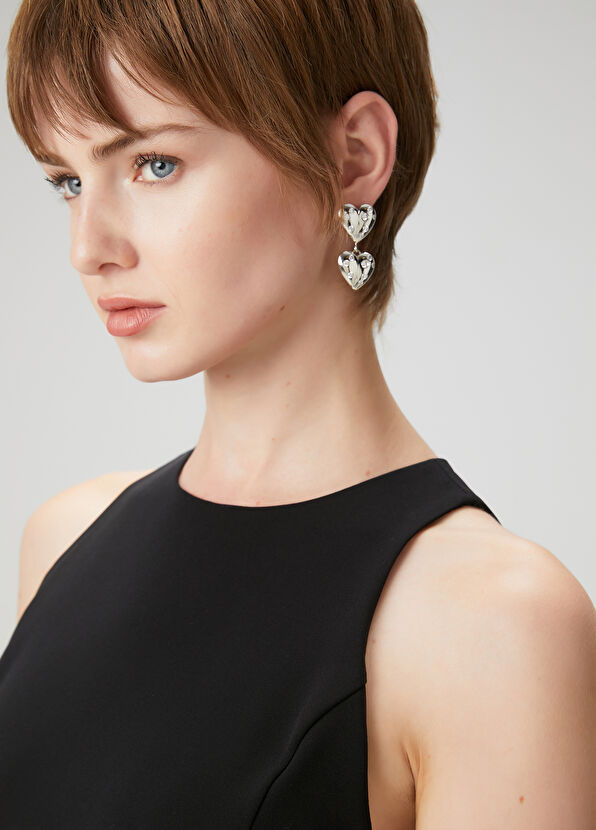 Beymen Club Zircon Stone Heart Detailed Women's Earrings - 1