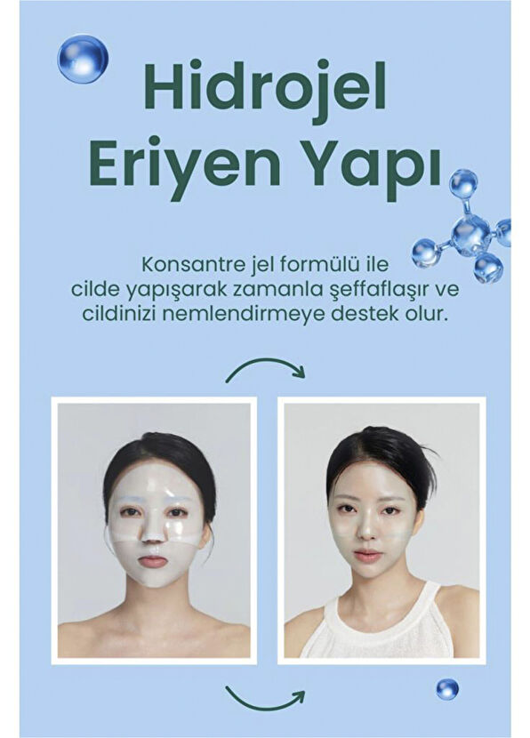 Dermal Hyalüronik ve Pirinç Nemlendirici Pürüzsüzleştirici Eriyen Kore Yüz Maske Seti 34 gr - 4