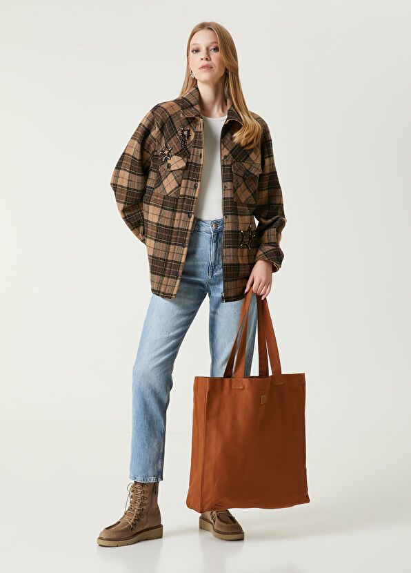 Beymen Club Taba Logo Patchli Kadın Çanta - 2