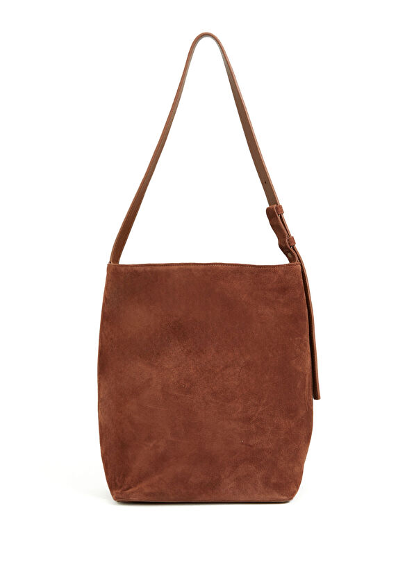 Beymen Club Flotter Bordo Kadın Süet Omuz Çantası - 3