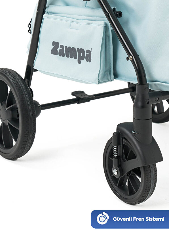 Zampa Aron Açık Mavi Kedi ve Köpek Arabası - 3