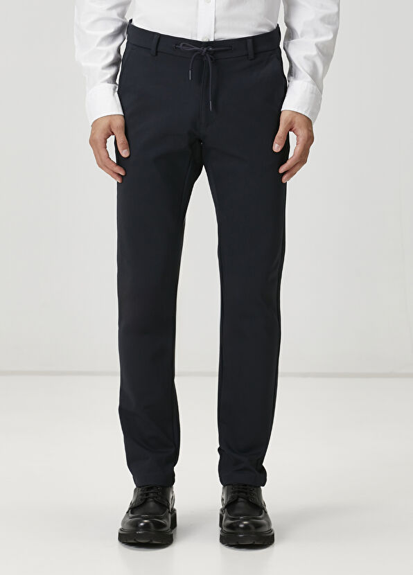 Beymen Club Lacivert Beli Kordonlu Örme Chino Pantolon - 2