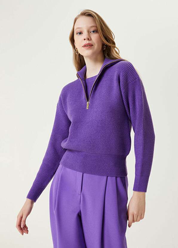 Beymen Club Mor Çizgi Dokulu Kazak - 1