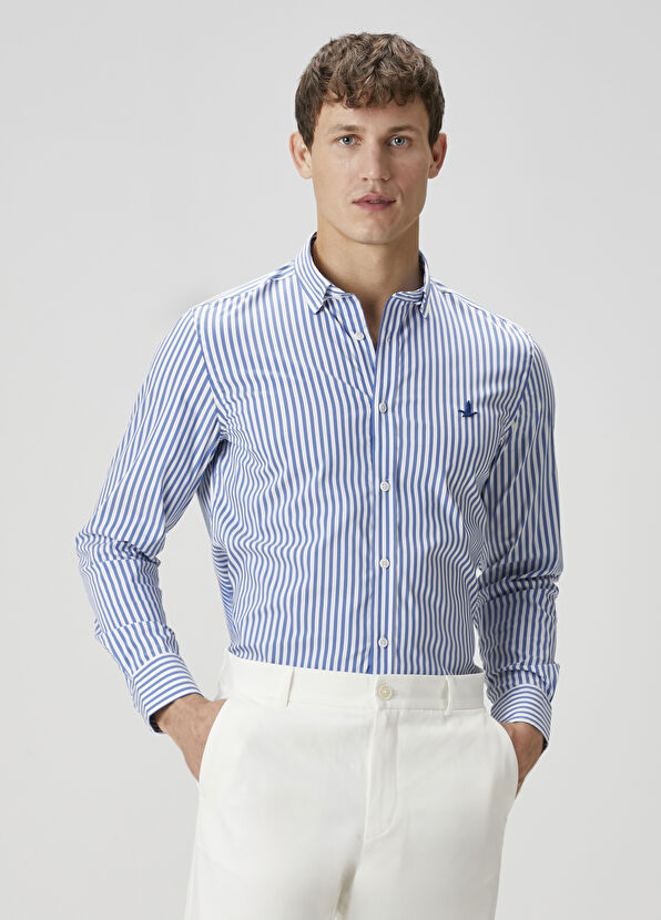 Beymen Club Blue Striped Shirt - 2