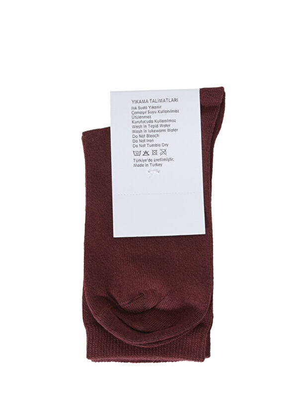 Beymen Club Burgundy Women's Socks - 2