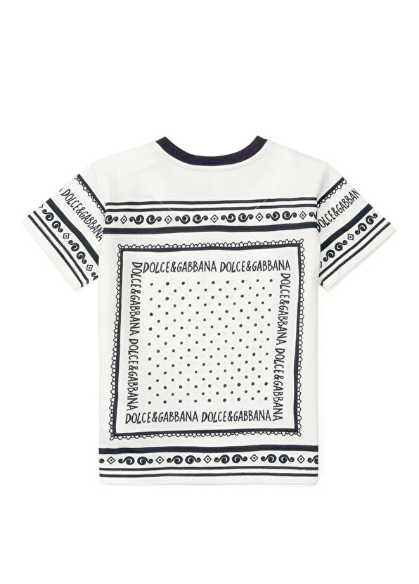 Dolce&Gabbana Beyaz Siyah Erkek Bebek T-shirt - 2