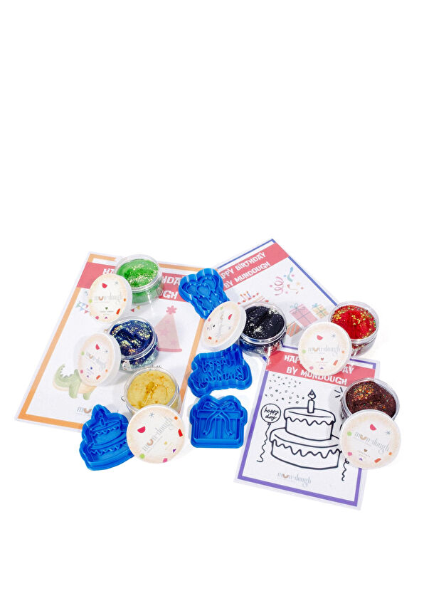 Mundough Happy Birthday Multicolored Play Dough Set - 1