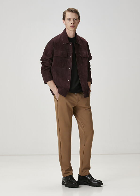 Beymen Club Plum Suede Shirt - 3