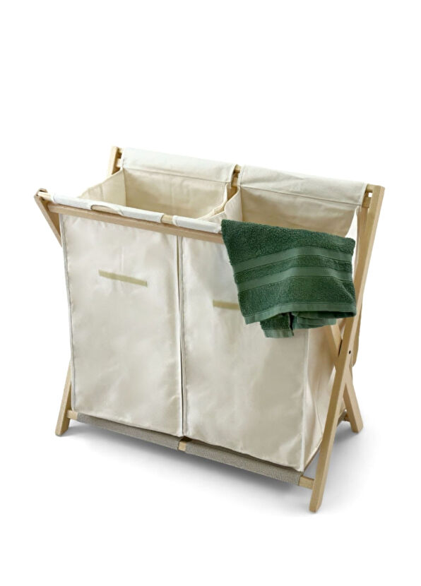 Arredamenti Naturel Ahşap Katlanabilir Çamaşır Sepeti - 4