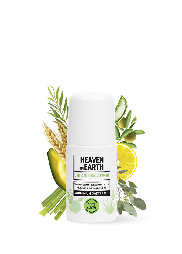 Heaven On Earth Vegan 100% Natural Organic Fresh Deo Roll On 50 ml with Lemon Extract Free of Aluminum Salts - 2