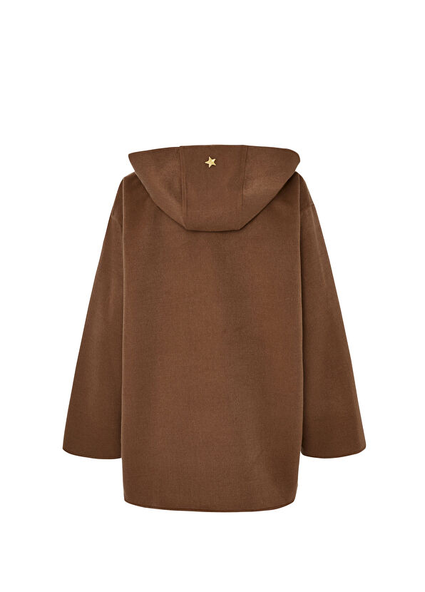 Wabi Sabi Comodita Taba Kapüşonlu Oversize Kadın Sweatshirt - 2