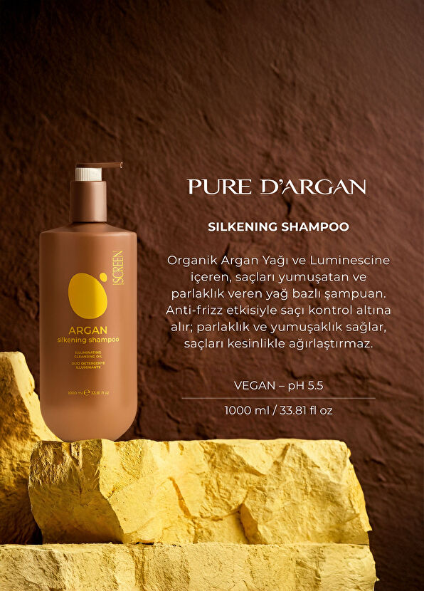 Screen Hair Care Argan Silkening Moisturizing Shampoo 1000 ml - 2