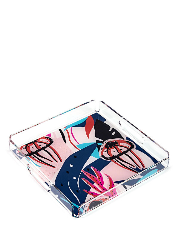 Otaku Homes Pembe Desenli Pleksi Tepsi - 1