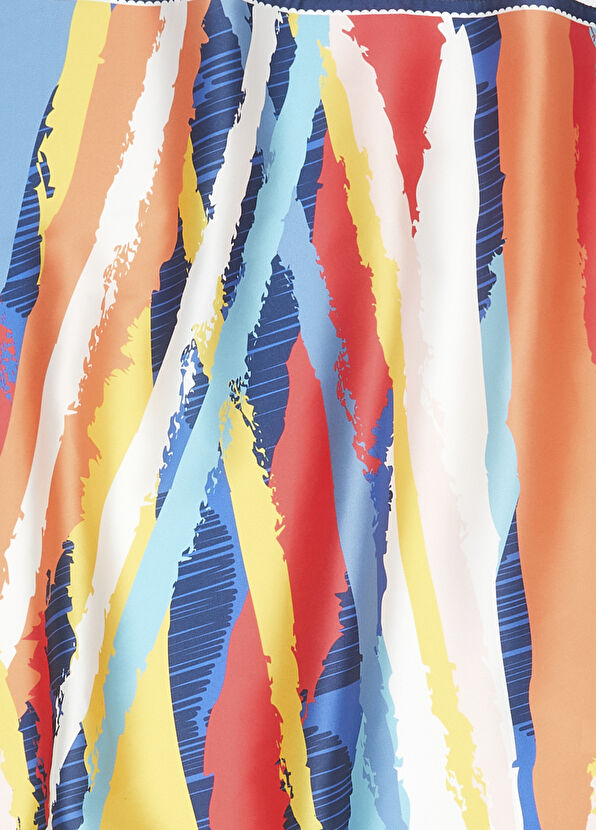 Beymen Club Multicolored Patterned Women's Satin Scarf - 2