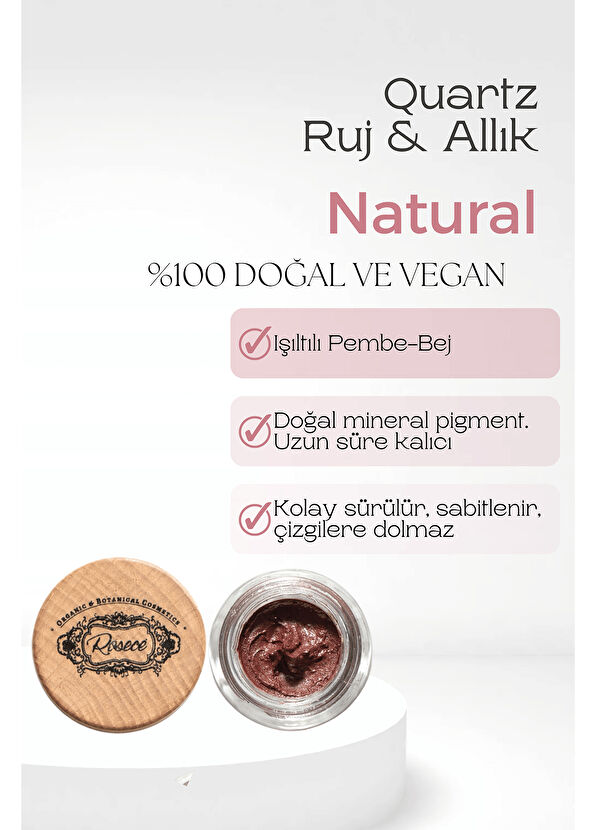 Rosece Quartz Işıltılı B60 Krem Ruj Allık - 2