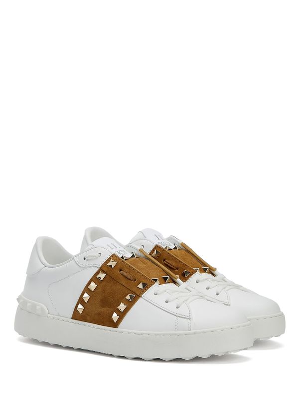 Valentino Garavani Rockstud Untitled White Women's Leather Sneakers - 2