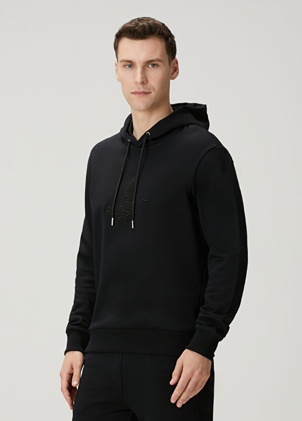 Beymen Club Siyah Kapüşonlu Sweatshirt - 2