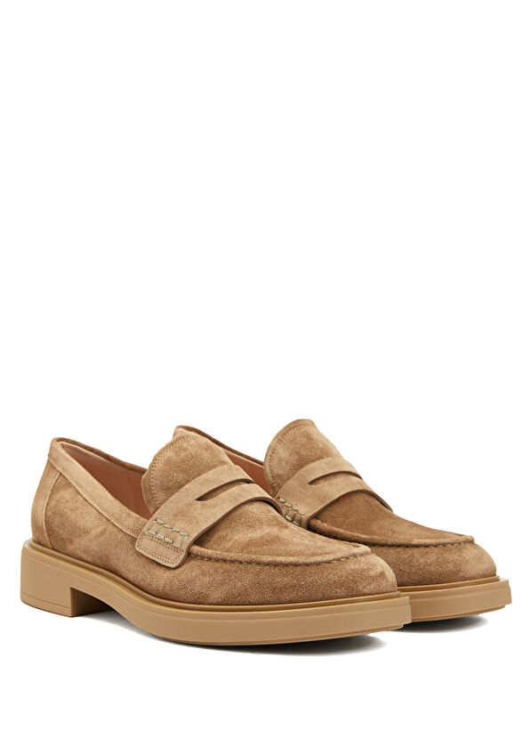 Gianvito Rossi Harris Camel Women's Leather Loafer - 2