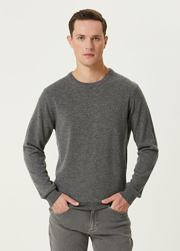 Beymen Club Grey Melange Cashmere Sweater - 1