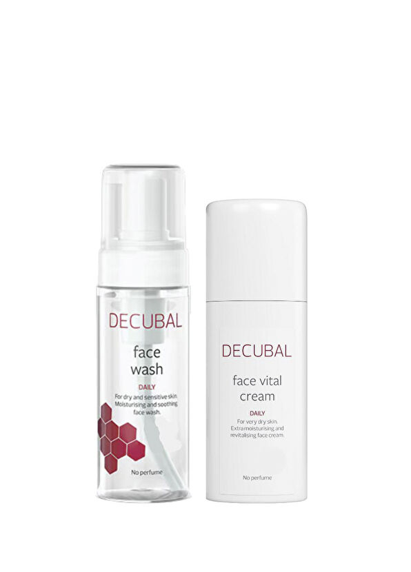 Decubal Basic Nourishing Cream and Face Cleansing Foam Repair Care Set for Dry and Very Dry Faces - 1