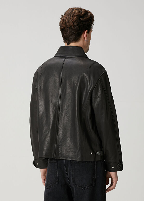 AllSaints Garrison Black Leather Jacket - 4