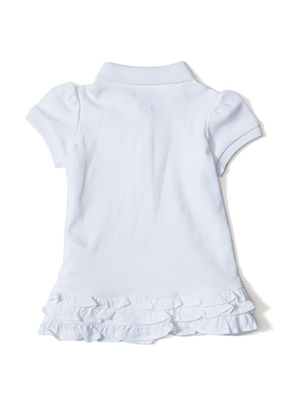 Polo Ralph Lauren Beyaz Logolu 2li Kız Bebek Elbisesi Seti - 2