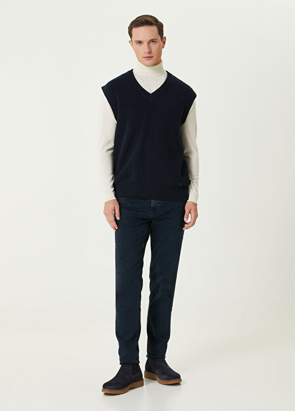 Beymen Club Navy Blue Wool Sweater - 3